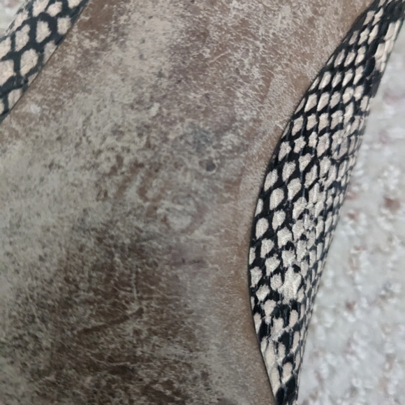 Chloe Lauren Python Embossed Snakeskin scallop Leather Ballet Flats Sz 9.5 $595. - Picture 11 of 12